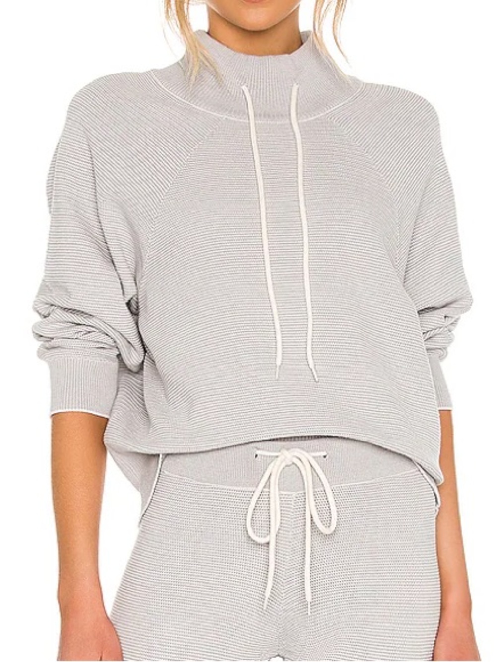 Varley Light Gray Maceo 2.0 Dolman Sleeve Sweatshirt Size Medium Oversized